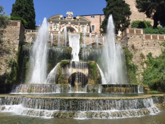 Day 5, a fountain giving primacy to Tivoli, not Rome